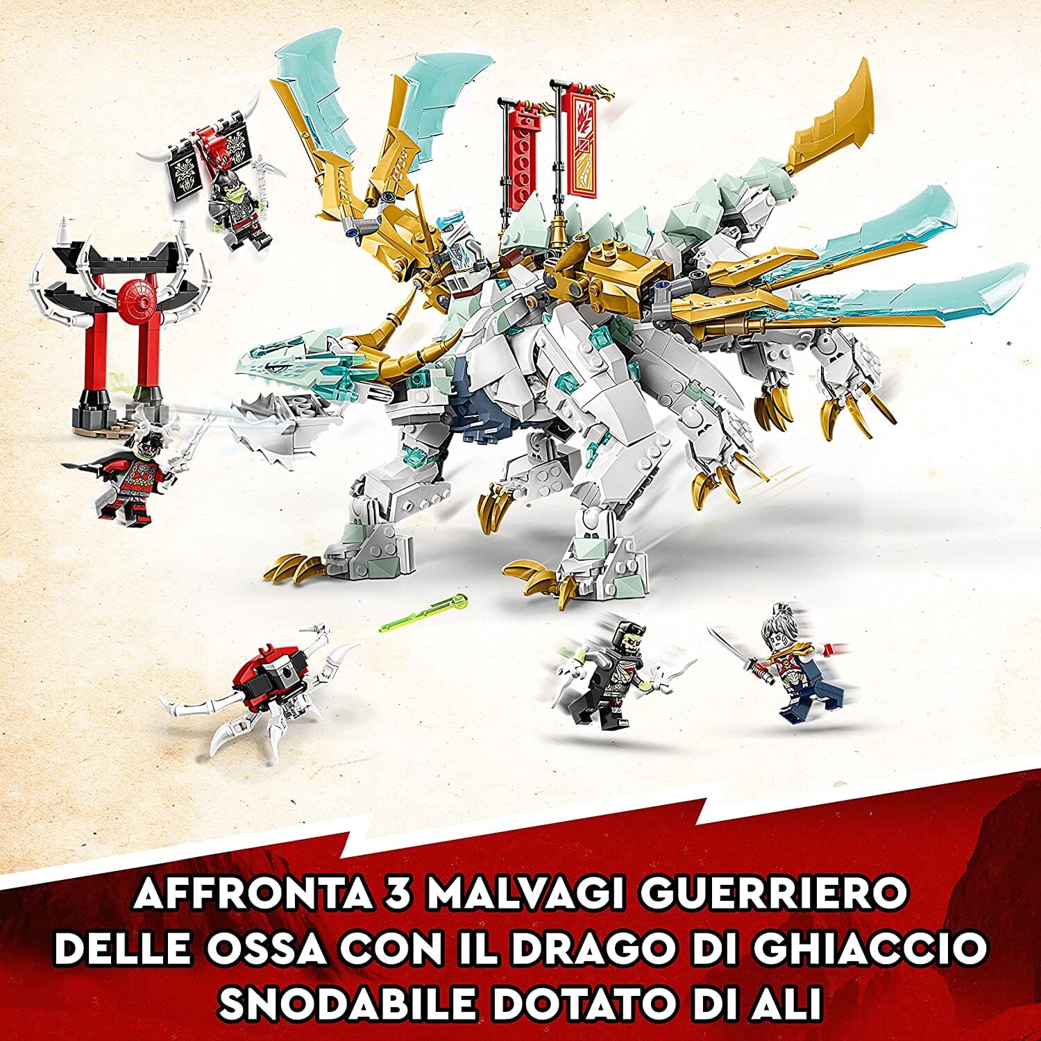 LEGO 71786 NINJAGO Drago di Ghiaccio di Zane toysvaldichiana.it 