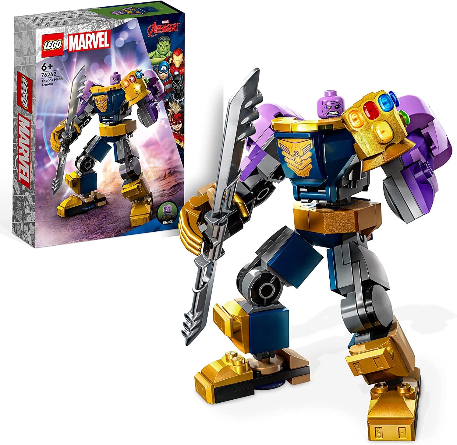 LEGO 76242 Marvel Armatura Mech Thanos toysvaldichiana.it 