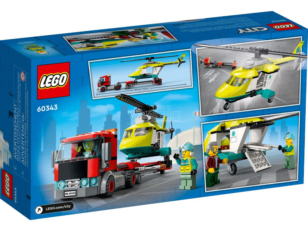 LEGO CITY 60343 - TRASPORTATORE DI ELICOTTERI DI SALVATAGGIO LEGO 