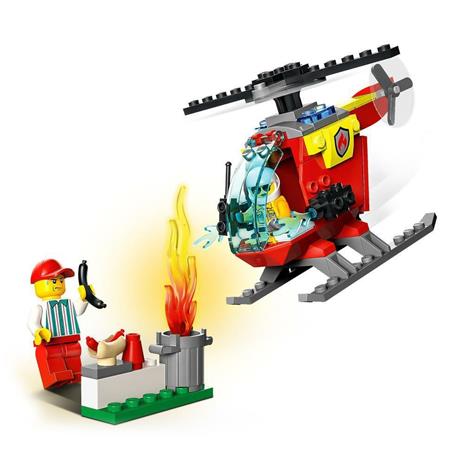 LEGO City Fire Elicottero Antincendio, con 2 Minifigure e Base Starter  60318 