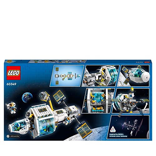 LEGO City Stazione Spaziale Lunare, NASA, 5 Minifigure di Astronauti, dai 6 Anni in su, 60349 LEGO LEGO 