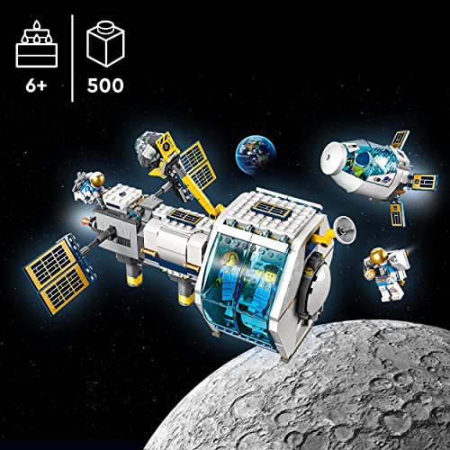 LEGO City Stazione Spaziale Lunare, NASA, 5 Minifigure di Astronauti, dai 6 Anni in su, 60349 LEGO LEGO 