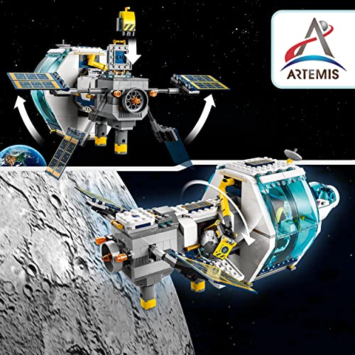 LEGO City Stazione Spaziale Lunare, NASA, 5 Minifigure di Astronauti, dai 6 Anni in su, 60349 LEGO LEGO 