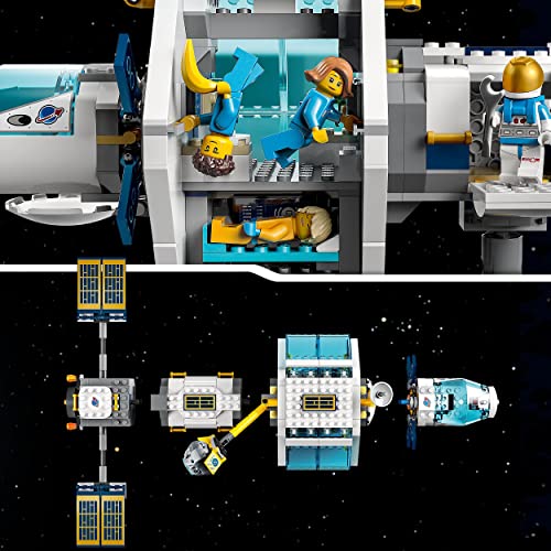 LEGO City Stazione Spaziale Lunare, NASA, 5 Minifigure di Astronauti, dai 6 Anni in su, 60349 LEGO LEGO 
