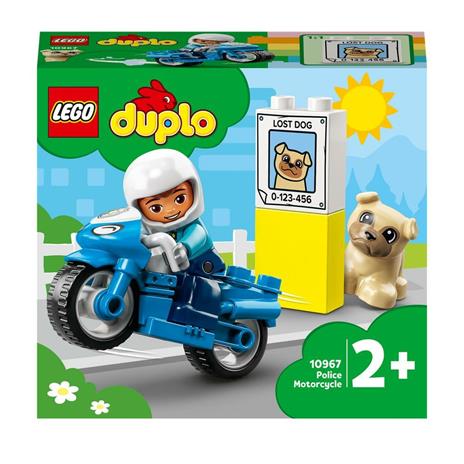 LEGO DUPLO 10967 Motocicletta Della Polizia, Moto Giocattolo LEGO 