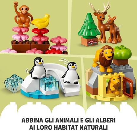 LEGO DUPLO 10975 Animali del Mondo, Tappetino da Gioco con Leone Giocattolo e Mattoncino con Suoni Giocattolo LEGO 