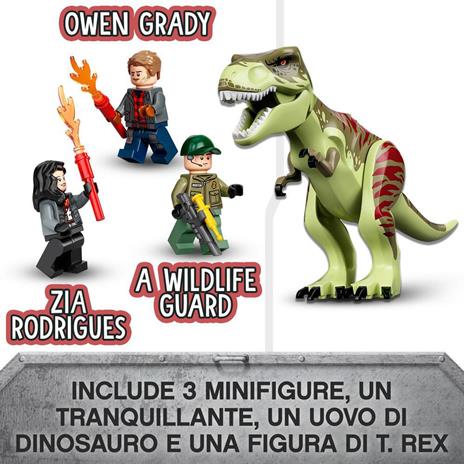 LEGO Jurassic World 76944 La Fuga del T. rex, Include 3 Minifigures LEGO 