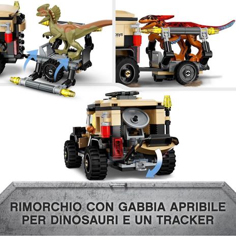LEGO Jurassic World 76951 Trasporto del Piroraptor e del Dilofosauro, toysvaldichiana.it 