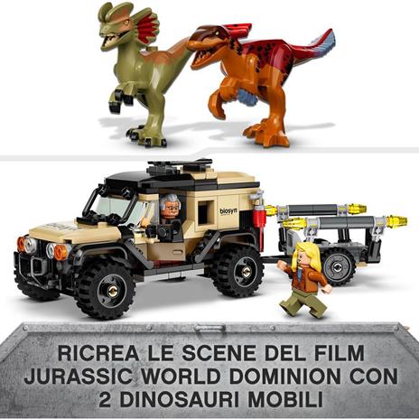LEGO Jurassic World 76951 Trasporto del Piroraptor e del Dilofosauro, toysvaldichiana.it 