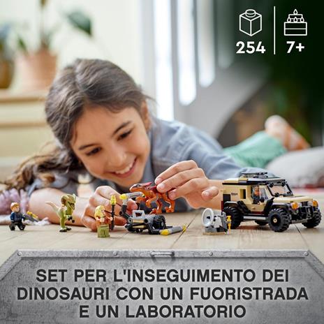 LEGO Jurassic World 76951 Trasporto del Piroraptor e del Dilofosauro, toysvaldichiana.it 