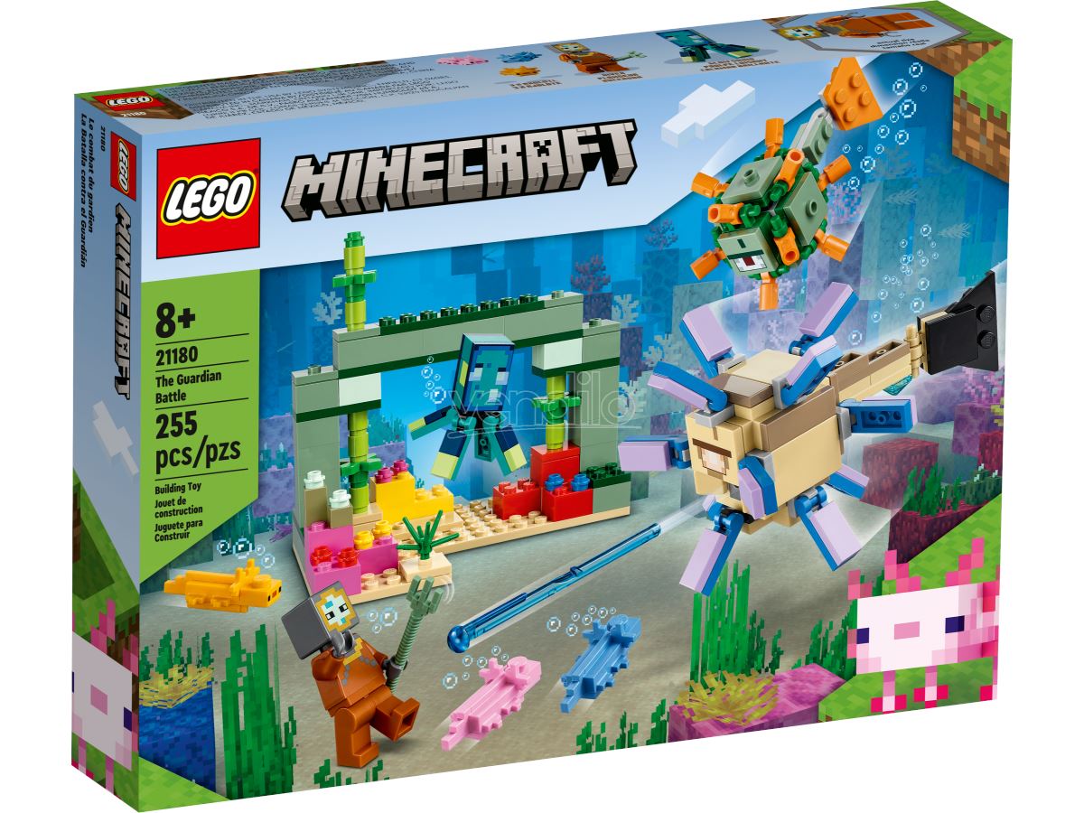 LEGO MINECRAFT 21180 - LA BATTAGLIA DEL GUARDIANO toysvaldichianasrl 