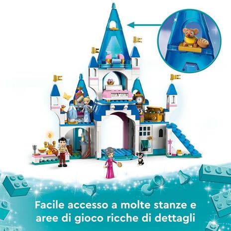 LEGO Principessa Disney 43206 Il Castello di Cenerentola e del Principe Azzurro toysvaldichiana.it 