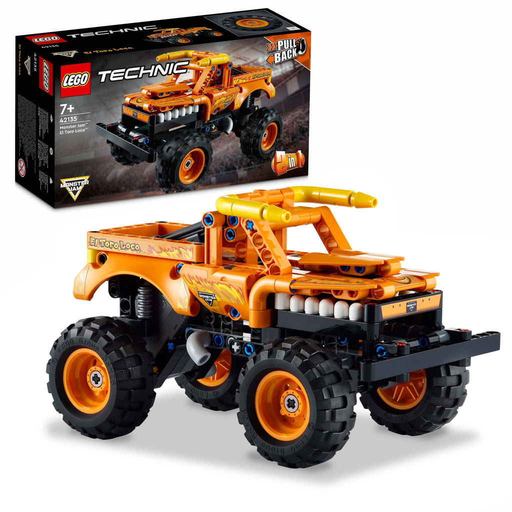 LEGO Technic Monster Jam El Toro Loco, Set 2 in 1 Camion e Macchina 42135 toysvaldichiana.it 
