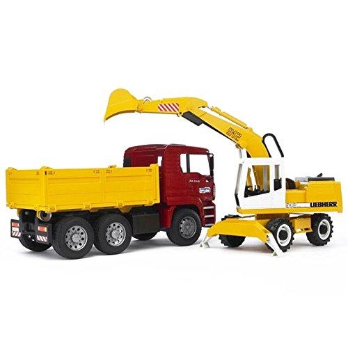 MAN TGA camion con scavatrice Liebherr - toysvaldichiana.it