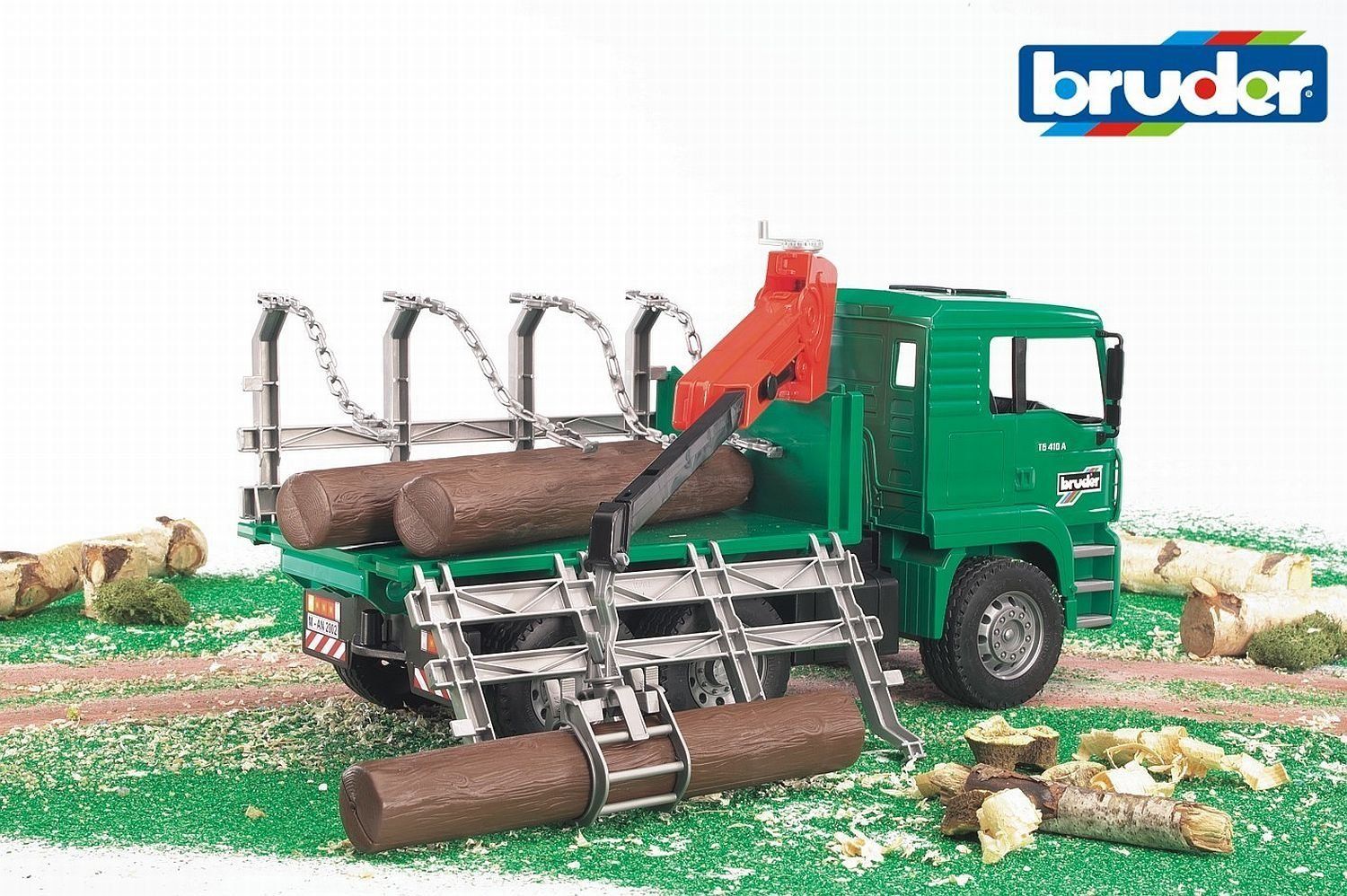 MAN TGA trasporto 3 tronchi con gru - toysvaldichiana.it