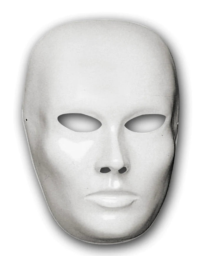 Maschera Viso Medio Bianco Da pitturare CARNIVAL TOYS toysvaldichiana.it 