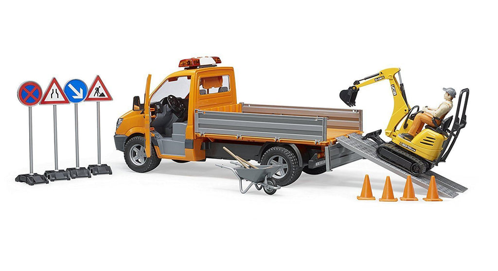 Mercedes Benz Sprinter lavori stradali con personaggio e accessori - toysvaldichiana.it