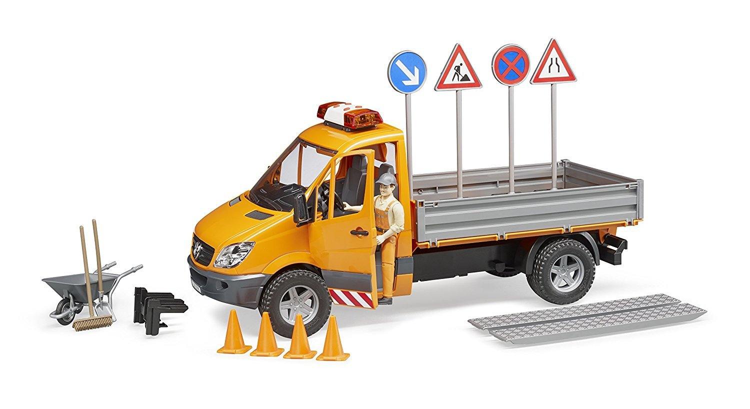 Mercedes Benz Sprinter lavori stradali con personaggio e accessori - toysvaldichiana.it