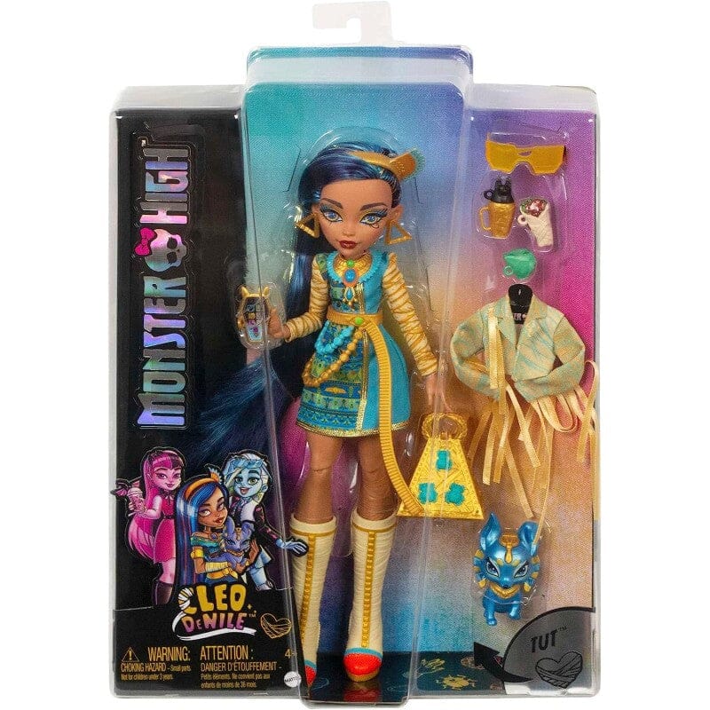 Monster High Cleo de Nile, Bambola con accessori e cagnolino MATTEL 