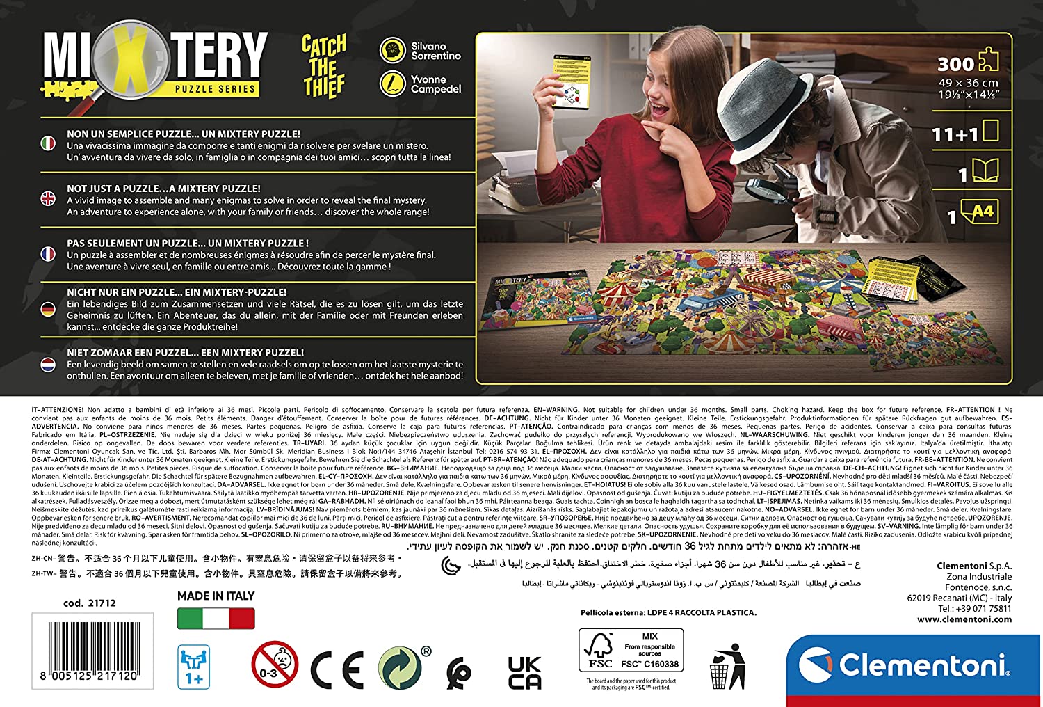 Mystery Puzzle - Catch the Thief - 300 pezzi CLEMENTONI toysvaldichiana.it 