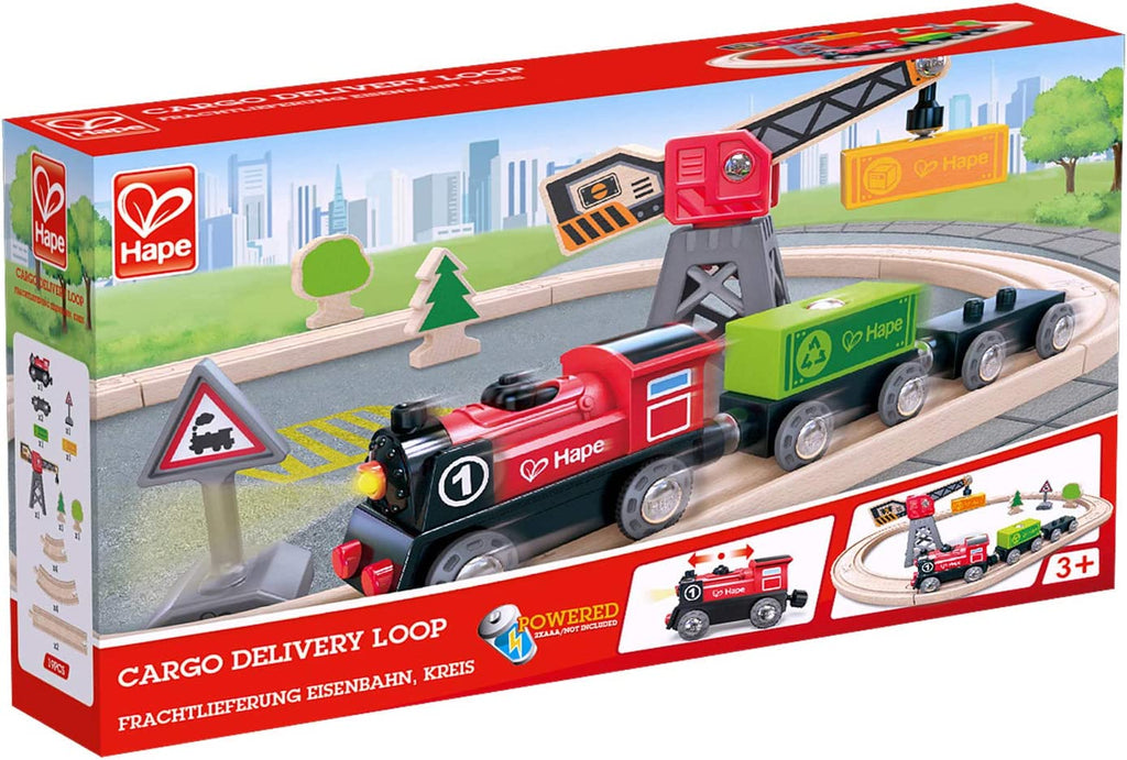 Pista Con Locomotiva A Batteria HAPE toysvaldichiana.it 