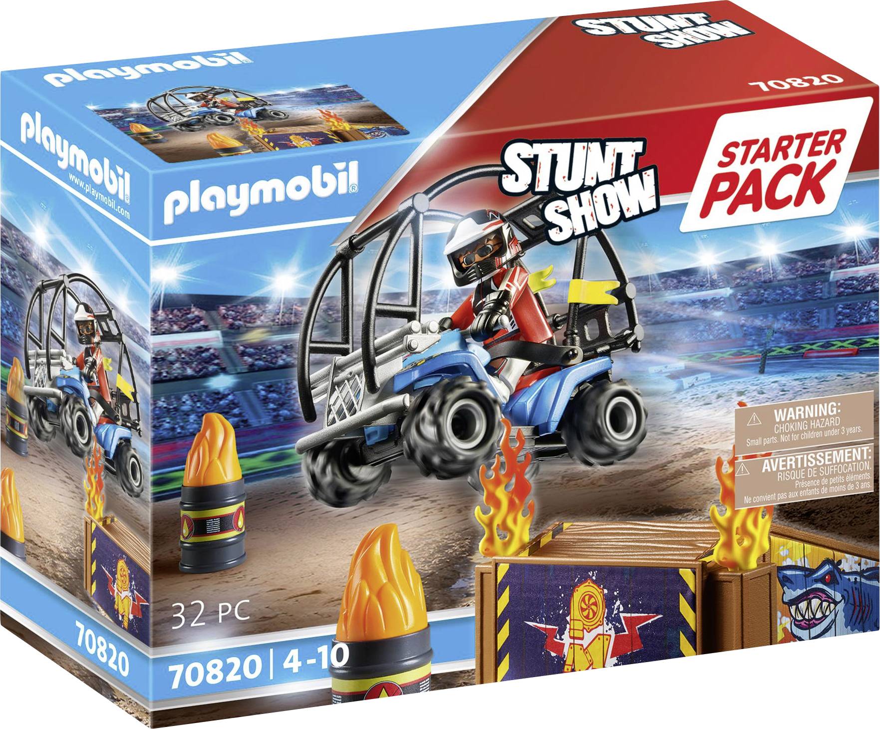 Playmobil® Stuntshow Starter Pack Stunt Show Quad con rampa di fuoco 70820 Giocattoli PLAYMOBIL 