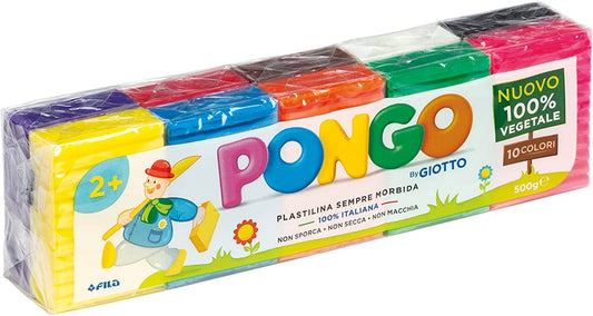 Pongo 500 Grammi 10 Colori Assortiti FILA toysvaldichiana.it 