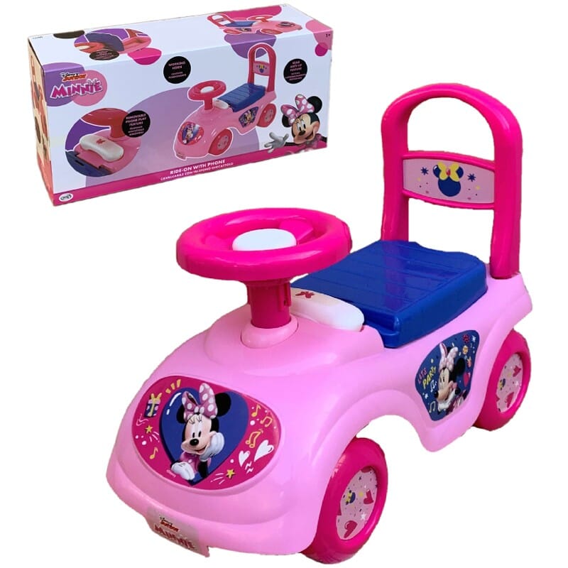 PRIMI PASSI CAVALCABILE CON TELAIO E TELEFONINO DISNEY MINNIE LUBEX 007076 toysvaldichiana.it 