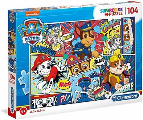 Puzzle 104 Pezzi Paw Patrol Clementoni toysvaldichiana.it 