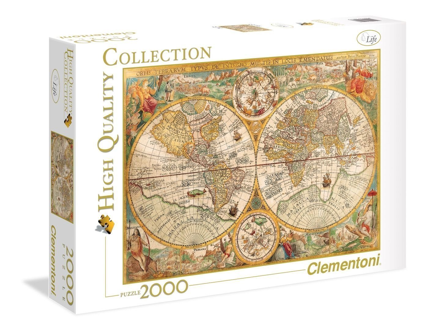 Puzzle  2000 Hqc Ancient Map Clementoni - toysvaldichiana.it