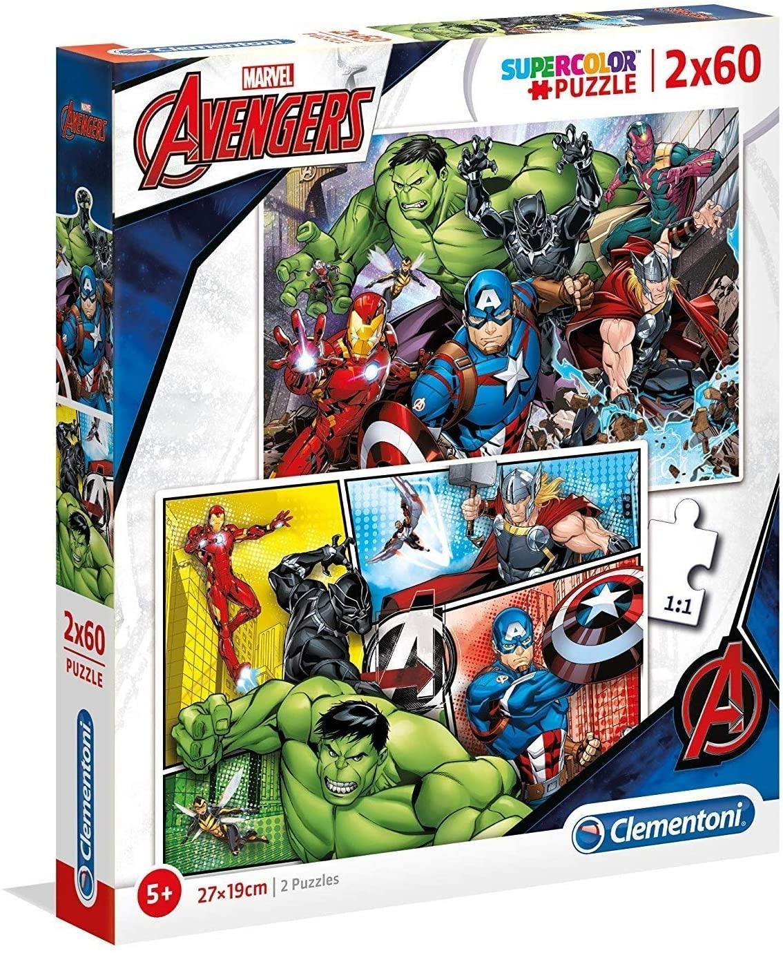 Puzzle 2x60 pezzi Avengers - toysvaldichiana.it