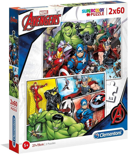 Puzzle 2x60 pezzi Avengers - toysvaldichiana.it