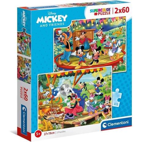 Puzzle 2x60 pezzi Topolino e amici CLEMENTONI toysvaldichiana.it 