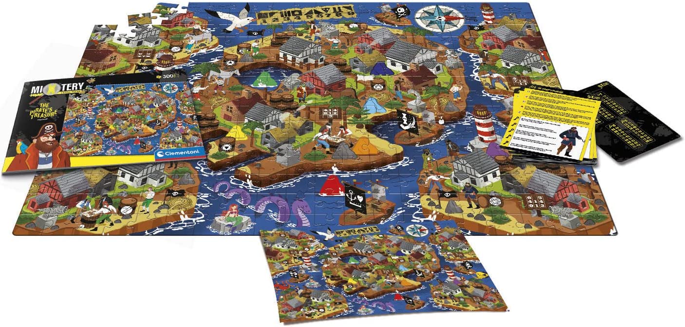 Puzzle Pirate's Cove 300 Pezzi Mistery Puzzle CLEMENTONI toysvaldichiana.it 