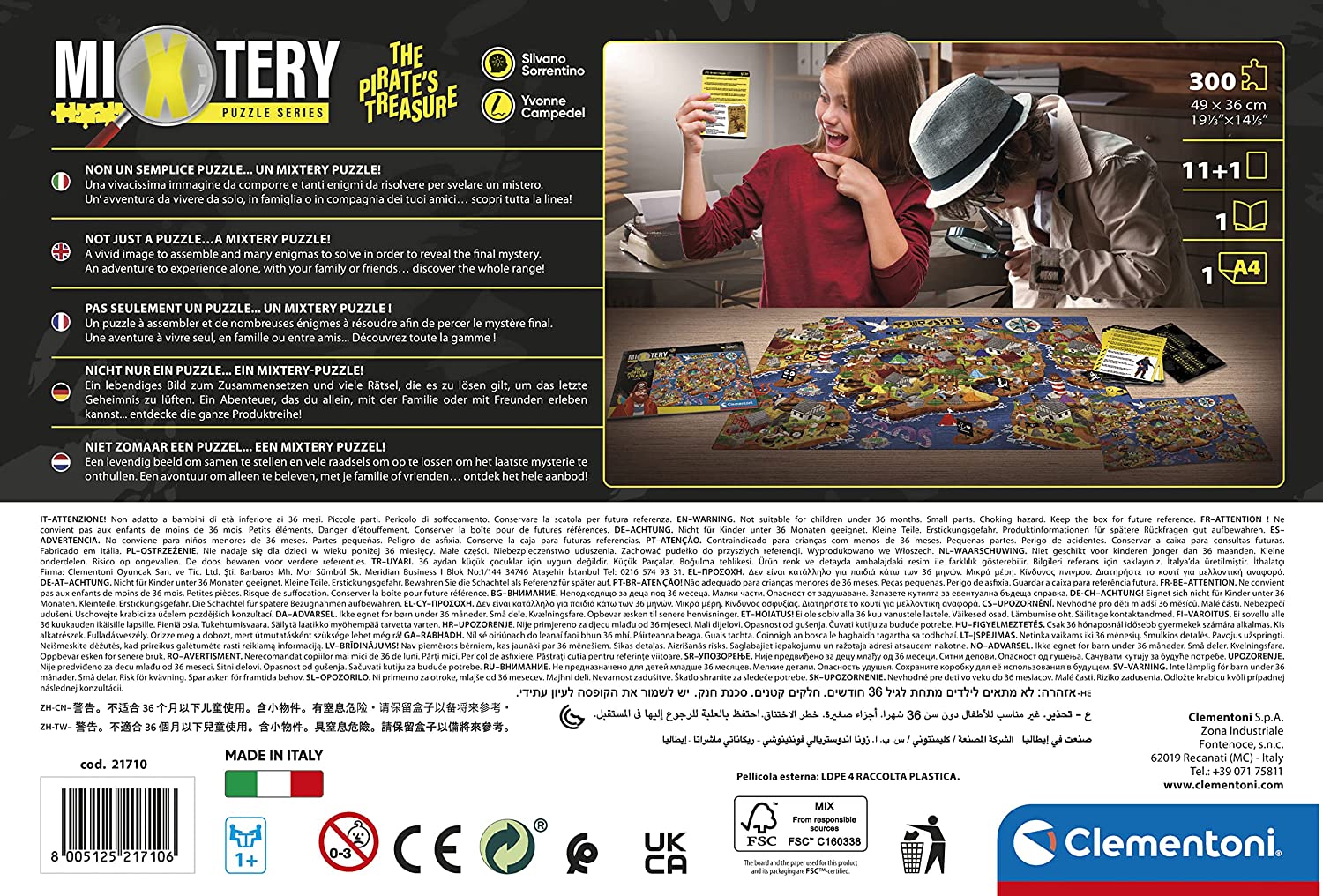Puzzle Pirate's Cove 300 Pezzi Mistery Puzzle CLEMENTONI toysvaldichiana.it 