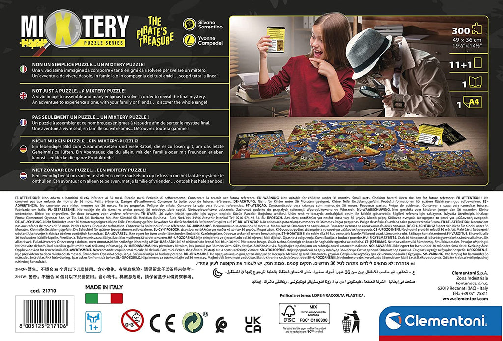 Puzzle Pirate's Cove 300 Pezzi Mistery Puzzle CLEMENTONI toysvaldichiana.it 