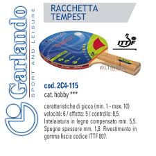 Racchetta Tempest Garlando 3 stelle Ittf GARLANDO - toysvaldichiana.it
