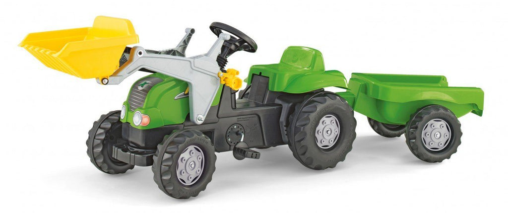 Rolly Toys Trattore con Ruspa e Rimorchio VERDE - toysvaldichiana.it