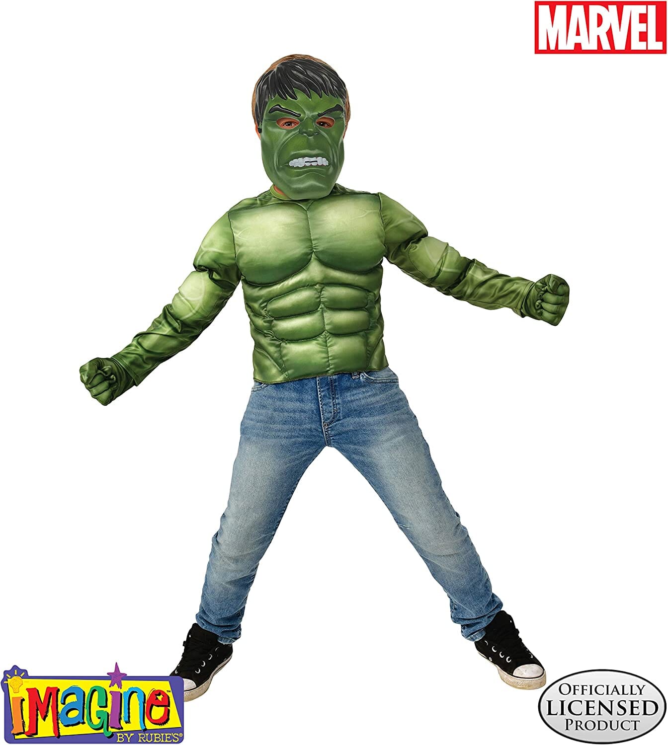 Rubies Costume Hulk Con Muscoli E Accessori 5/7 anni toysvaldichiana.it 