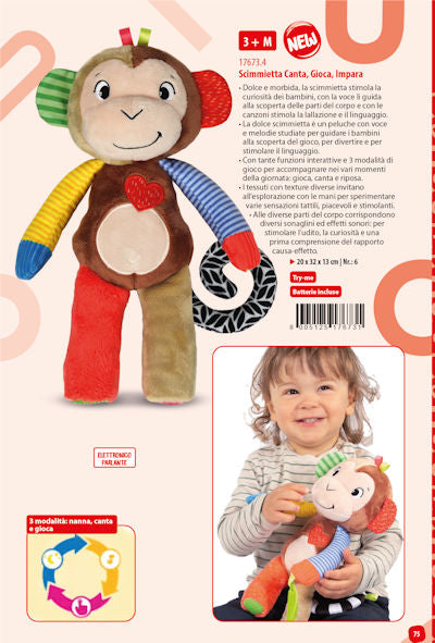 Samy, Scimmietta Prime Scoperte Clementoni toysvaldichiana.it 