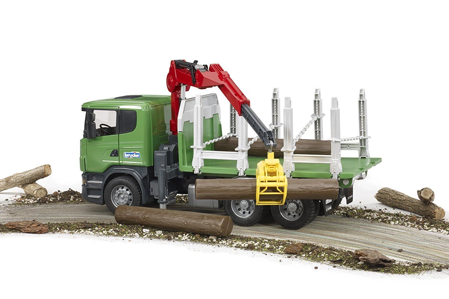 Scania R-Series trasporto 3 tronchi con gru - toysvaldichiana.it