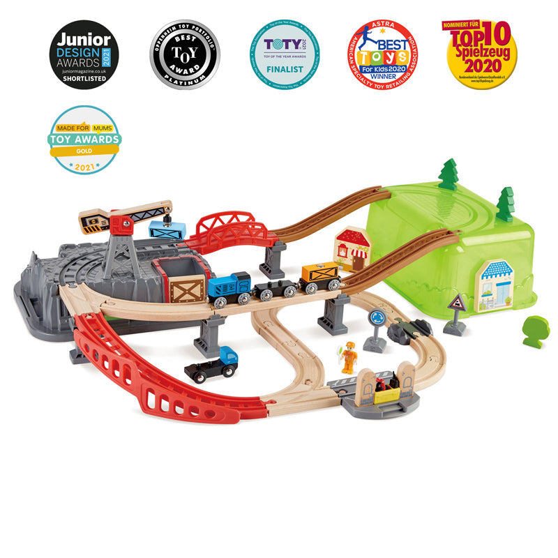 Set Di Benne Per Costruzioni Ferroviare Hape toysvaldichiana.it 