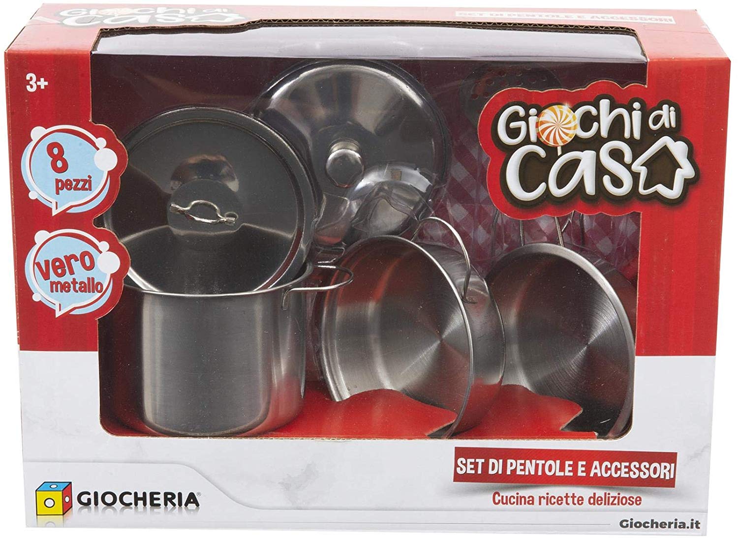 Set pentole in metallo 8 pezzi - toysvaldichiana.it