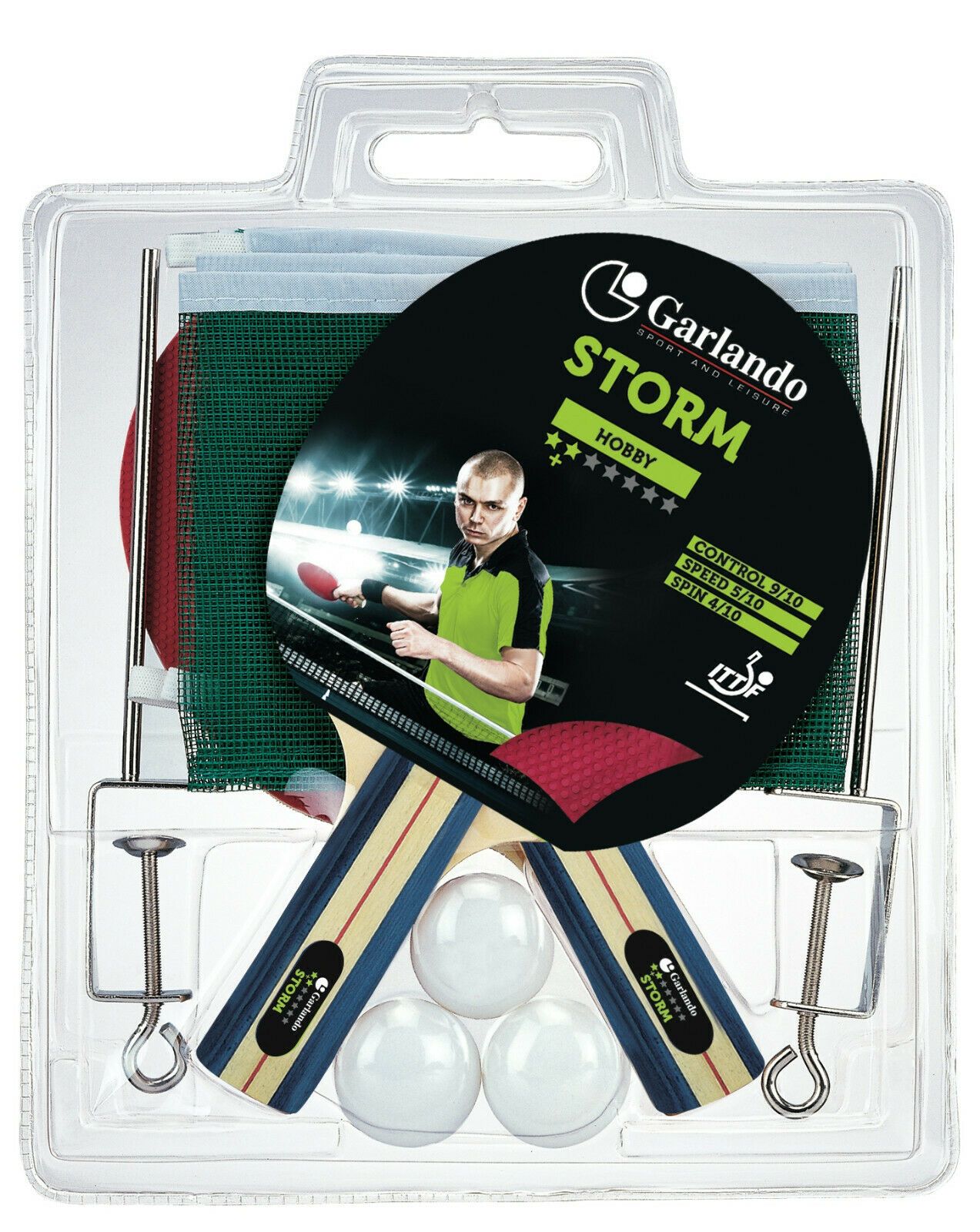 Set Ping Pong Garlando Storm Plus - 2 Stelle - Approvata ITTF GARLANDO - toysvaldichiana.it