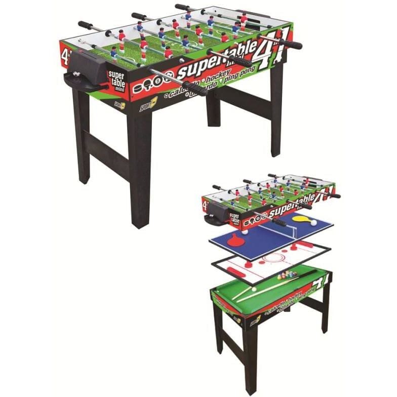 Tavolo 4 In 1 Mini 3Vs3 Calcetto Ping Pong Carambola Hockey MANDELLI toysvaldichianasrl 