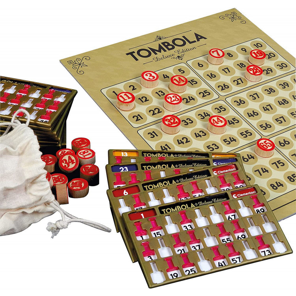 Tombola 48 Cartelle Deluxe Edition Clementoni toysvaldichiana.it 