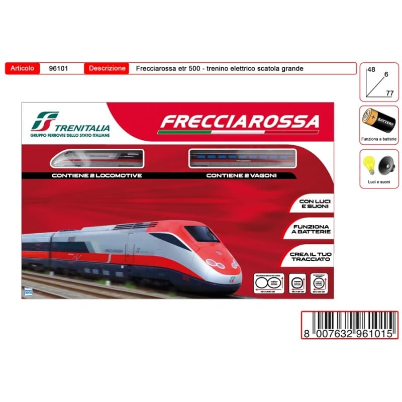 Treno Frecciarossa Etr 500 Grande TOYS GARDEN toysvaldichiana.it 