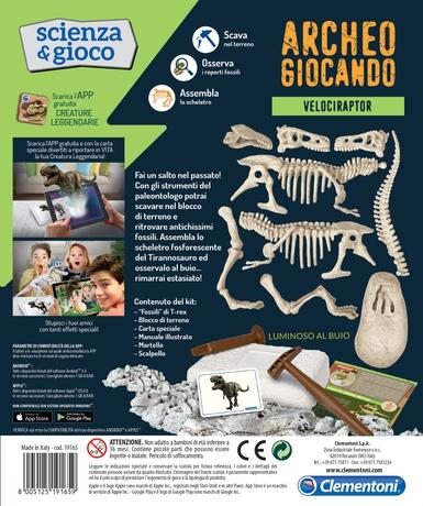 Velociraptor - 19144 Clementoni dinosauri - toysvaldichiana.it